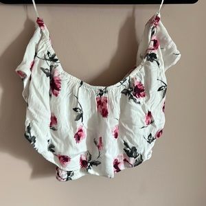 Strapless Floral Top